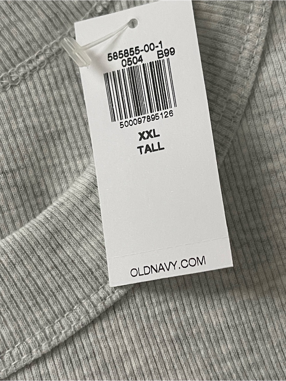 Old Navy Snug Rib-Knit Crop Tank Top- Light Gray Heather- XXL TALL - Picture 10 of 10